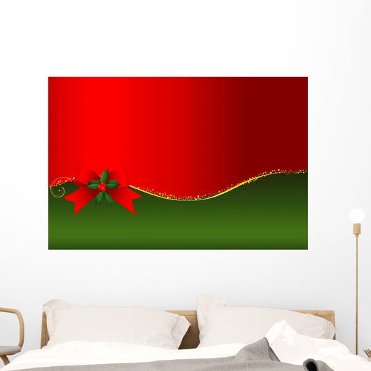 Christmas Frame with Ribbon Wall Decal