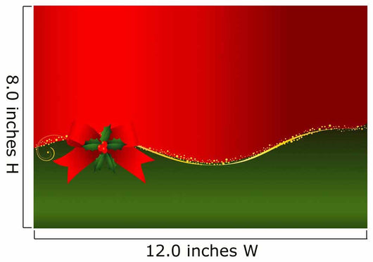 Christmas Frame with Ribbon Wall Decal
