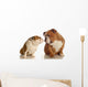 Two English Bulldog Kissing Wall Decal