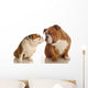 Two English Bulldog Kissing Wall Decal