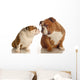Two English Bulldog Kissing Wall Decal