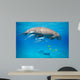 Snorkeling with Dugong Red Wall Decal