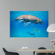 Snorkeling with Dugong Red Wall Decal