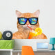 Cool Relaxing Cat Wall Decal
