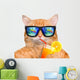 Cool Relaxing Cat Wall Decal