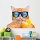 Cool Relaxing Cat Wall Decal
