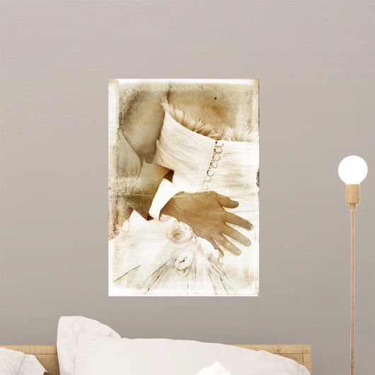 Vintage Wedding Bridal Couple Wall Decal