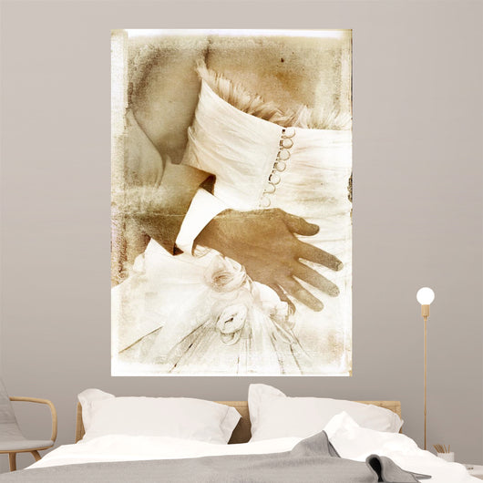 Vintage Wedding Bridal Couple Wall Decal