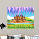 Castle Building Lake Wall Decal