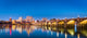 Harrisburg Pennsylvania Panorama Skyline at Night Wall Decal