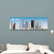Houston Skyline with Gray Wall Decal