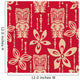 Seamless Tiki Tapa Pattern Wall Decal