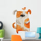 Dog Smiling with Bird Wall Decal