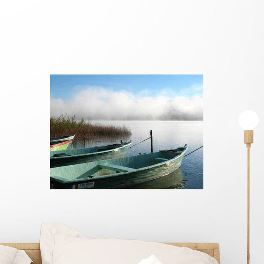 Misty Lake Boats Wall Decal
