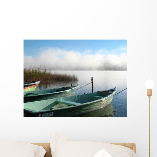 Misty Lake Boats Wall Decal