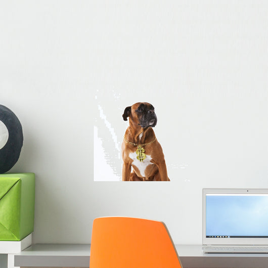 Gangsta Rapper Boxer Dog Wall Decal