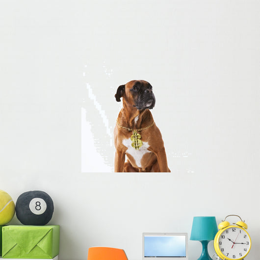 Gangsta Rapper Boxer Dog Wall Decal