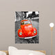 Old Red Car Wall Decal