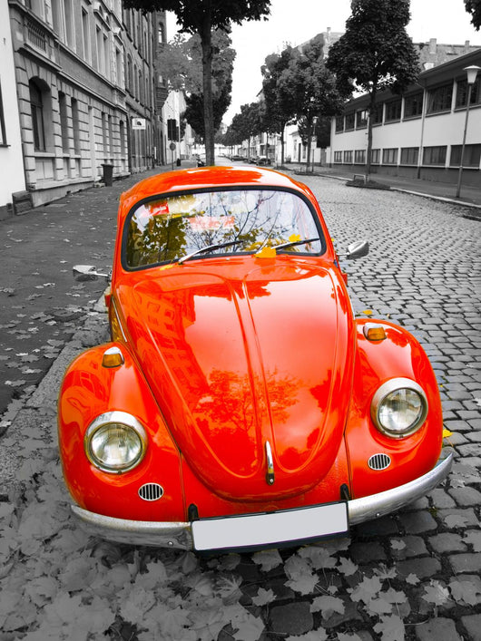 Old Red Car Wall Decal