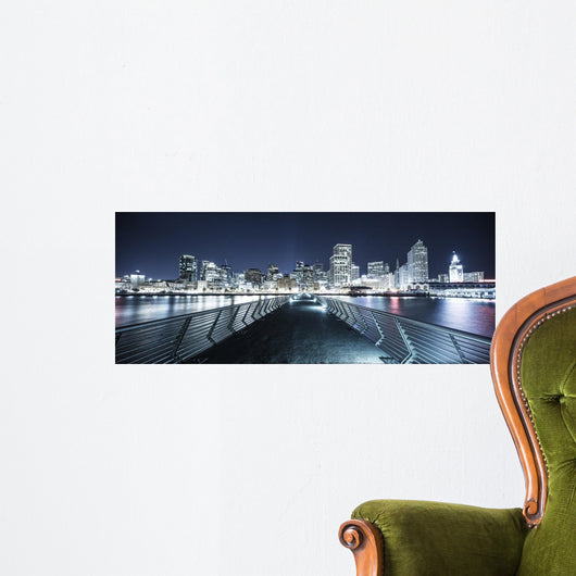 Footpath over Water Night Wall Decal