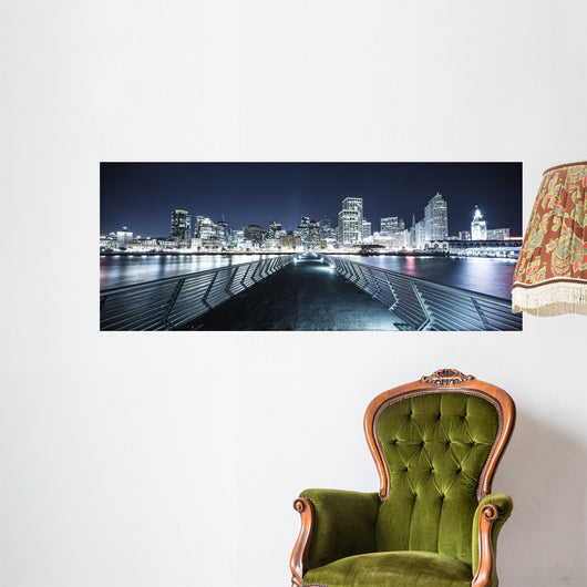 Footpath over Water Night Wall Decal