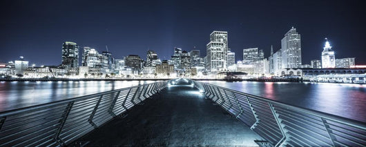 Footpath over Water Night Wall Decal