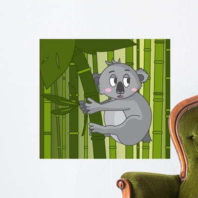 Koala Wall Decal shown on a wall