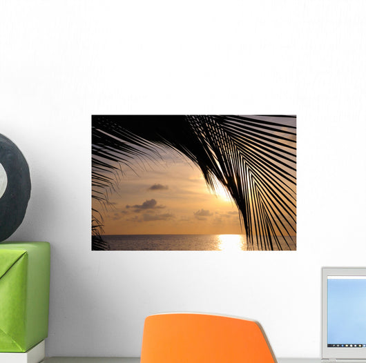 Coconut Palm Tropical Beach Wall Decal