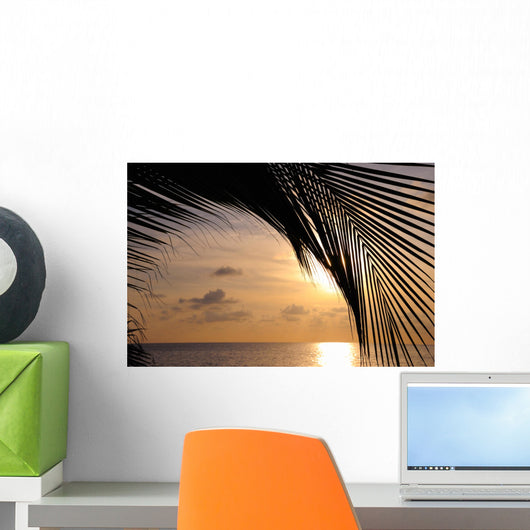 Coconut Palm Tropical Beach Wall Decal