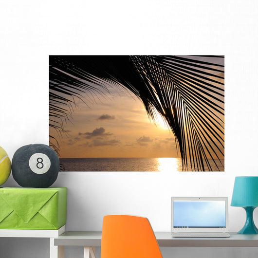 Coconut Palm Tropical Beach Wall Decal