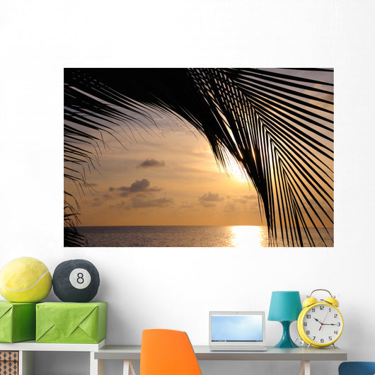Coconut Palm Tropical Beach Wall Decal