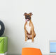 Boxer Dog Sitting Tongue Wall Decal