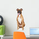 Boxer Dog Sitting Tongue Wall Decal