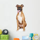 Boxer Dog Sitting Tongue Wall Decal
