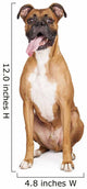 Boxer Dog Sitting Tongue Wall Decal