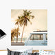 Vintage Car Tropical Beach Wall Decal