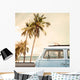 Vintage Car Tropical Beach Wall Decal