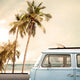 Vintage Car Tropical Beach Wall Decal