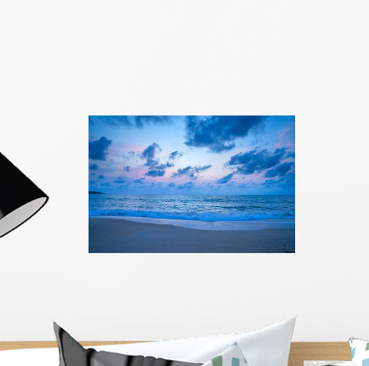 Blue Sunset Beach Wall Decal