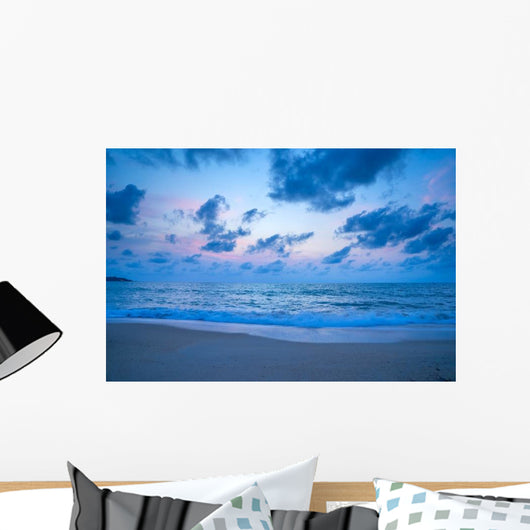 Blue Sunset Beach Wall Decal