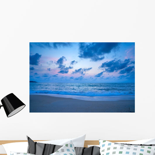Blue Sunset Beach Wall Decal