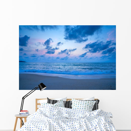 Blue Sunset Beach Wall Decal