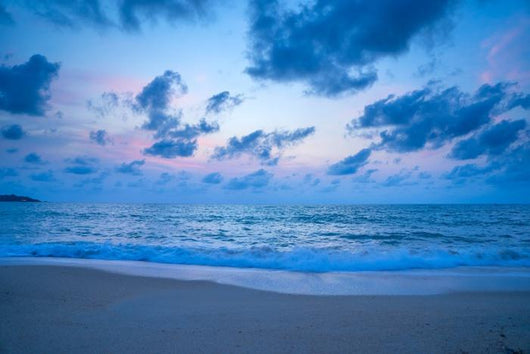 Blue Sunset Beach Wall Decal