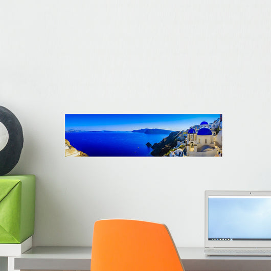 Oia Santorini Greece Wall Decal Panoramic Wall Decal