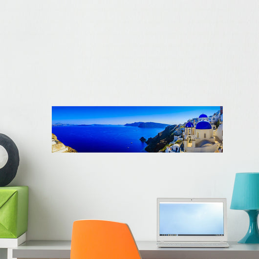 Oia Santorini Greece Wall Decal Panoramic Wall Decal