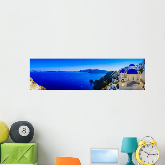 Oia Santorini Greece Wall Decal Panoramic Wall Decal