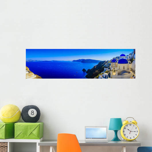 Oia Santorini Greece Wall Decal Panoramic Wall Decal