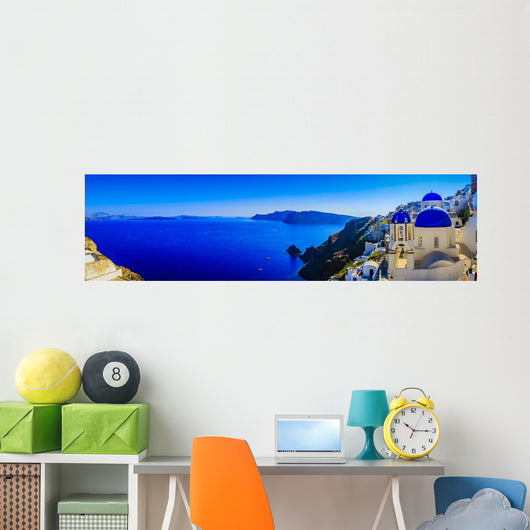 Oia Santorini Greece Wall Decal Panoramic Wall Decal