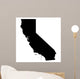 California Map White Vector Wall Decal