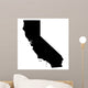 California Map White Vector Wall Decal